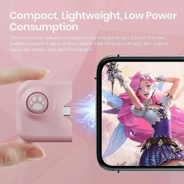 yao n1 pro mobiilipeli ohjain joystick Android-puhelimille (Android-versio 10 tai uudempi)
