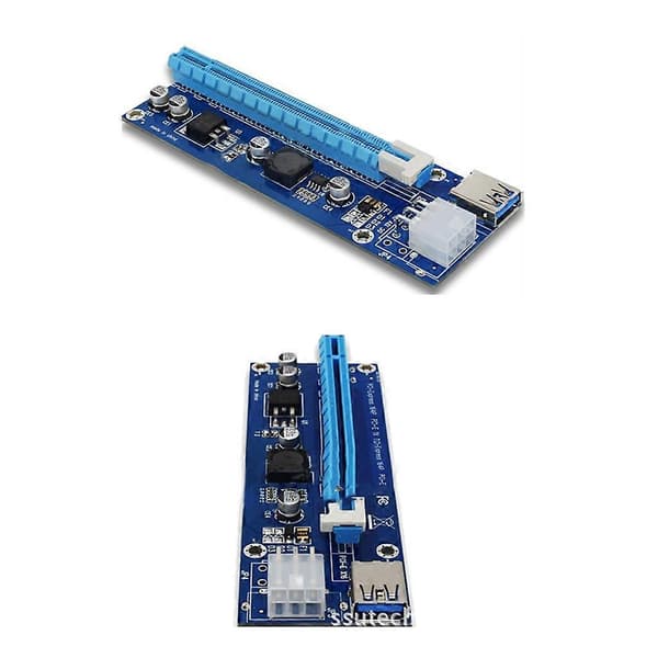 PCI-E 1X til 16X Extender Adapterkort til Workstation & Computerudstyr