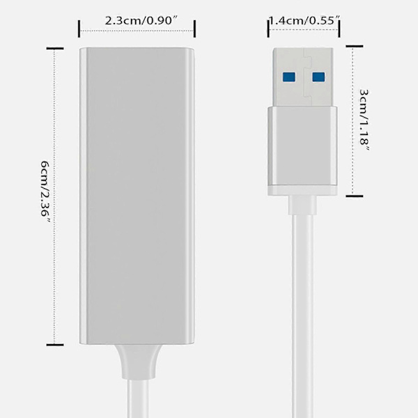 USB3.0 Ethernet-adapter för Switch för MacBook Höghastighetsnedladdning