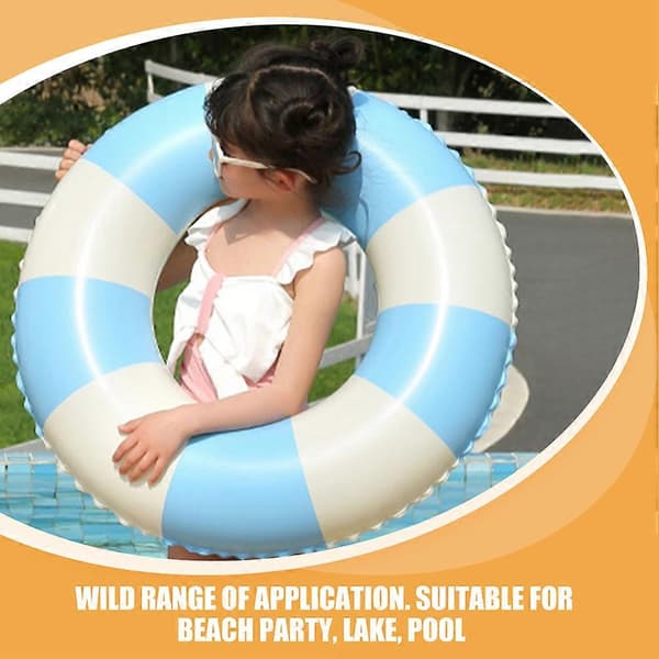Uppblåsbar Badring Strand Pool Färgstark Simring PVC Simring Storlek 90#