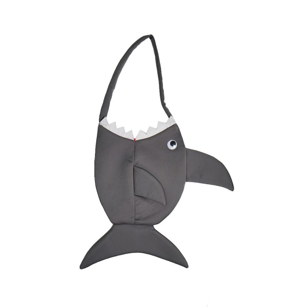 Eraspooky 1-6t Grey Shark Cosplay Huvtröja Halloween Kostym För Barn Toddler Jul Klänning Barn Hajar Godispåse Shark bag L