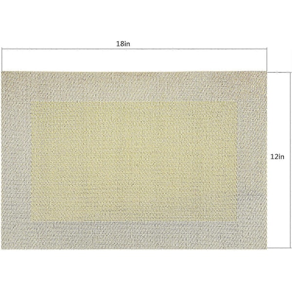 8 kpl:n liukuesteelliset, pestävät ja lämmönkestävät PVC-pöytätabletit ruokapöydälle, 30*45 cm