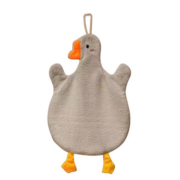Keittiöpyyhe sarjakuva Duck Goose CAN ripustaa kotitalouksien kylpyhuoneen paksuuntunut imukykyinen pyyhe Nenäliina ruoanlaitto puuvilla White