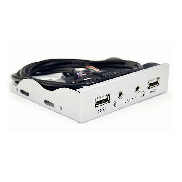 2 Portin USB 2.0 HUB Jakaja 3.5 tuuman Levykeasema HD Audio 3.5mm Kuulokeliitäntä Etupaneeliteline Compu Edition 2:lle