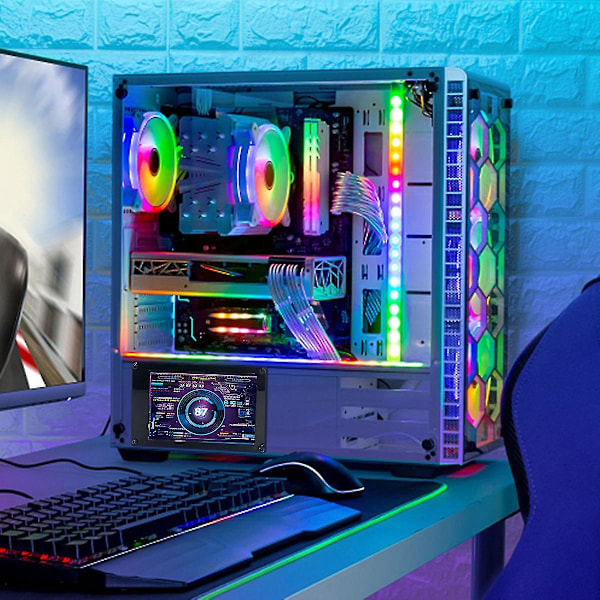 3,5 tommers dataskjerm Ips Lcd-skjerm Lys Aida64 Rgb Pustende Usb-skjerm Underskjerm