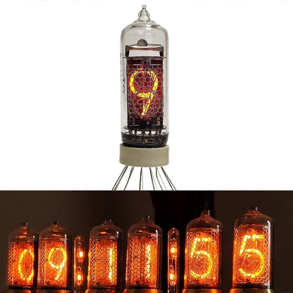 IN-14 Nixie Rør Ur Sæt - Retro Bordtermometer & Ur med Autentisk Kold Katode Display