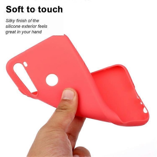 Blødt frostet TPU-cover kompatibelt med Xiaomi Redmi Note 8 Red