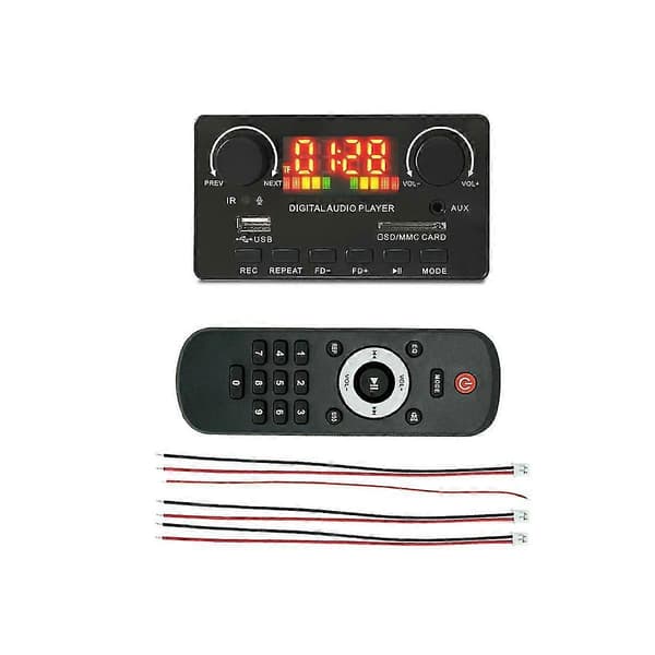 Mp3 Wma Dekoderkort Trådlös Bluetooth 5.0 7v-25v Dekoder Bil Mp3-spelare Usb Inspelningsmodul Fm Aux