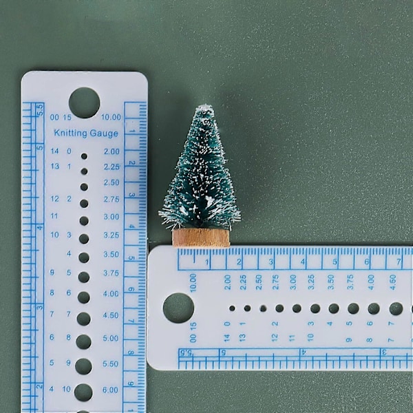 Parti 12 flaskborstar i form av julgranar, små julgranar, miniträd för konstnärliga projekt, julkakor och presenter Grön/Vit