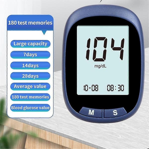 Hemoglobinmåler Hemoglobintester Hemoglobin Test Kit Glukometer Mål Blodsukker, 50 Teststrimler