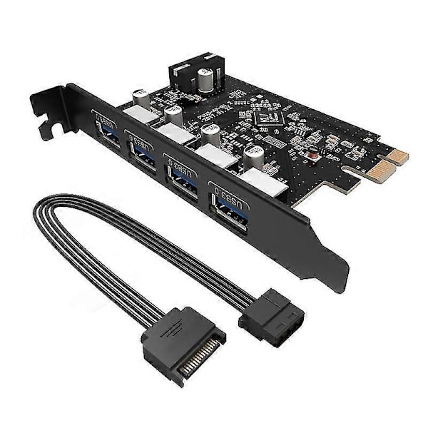 Højhastigheds Usb3.0 Pci-e Udvidelseskort 4 Pin Interface Lavt Strømforbrug Kompatibelt