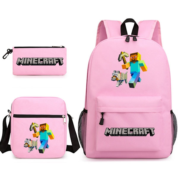 MINECRAFT reppu koululaukku lapsille pojille tytöille peli printed opiskelijoiden kirjalaukku koulutarvikkeet Chocolate
