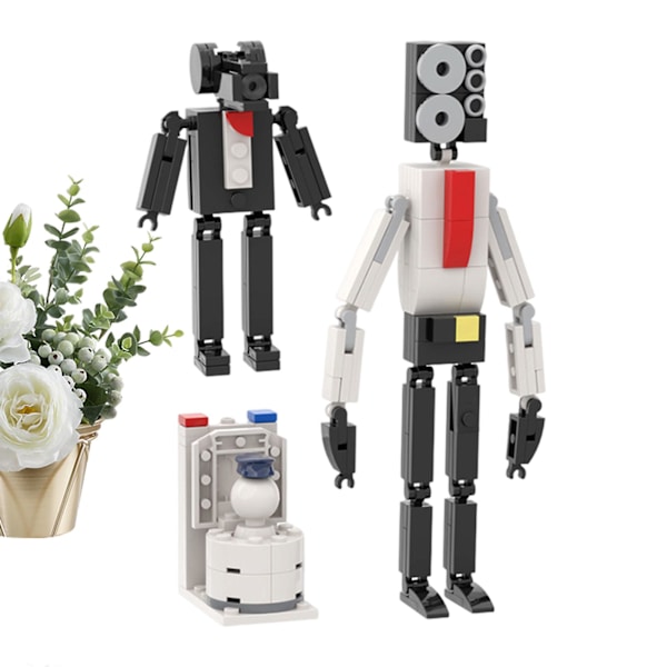Anime Skibidi Toalett Man Vs Monitor Man Action Figur Byggklossskit Skibidi Toalettmodeller Byggleksaker Barnsamling Present Combination