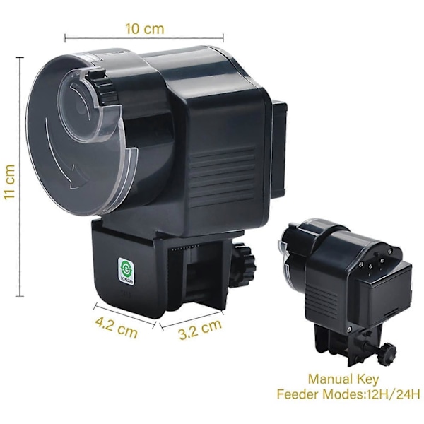 Automatisk akvariefiskefoderautomat med ferietimer
