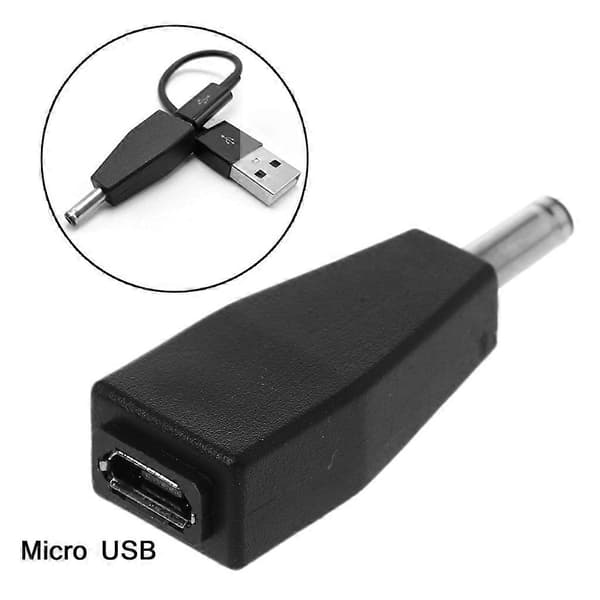 Micro USB Hunn Til DC 3.5x1.35mm Hann Plugg Jack Konverter Adapter Lader For USB HUB LED Lys Vifte