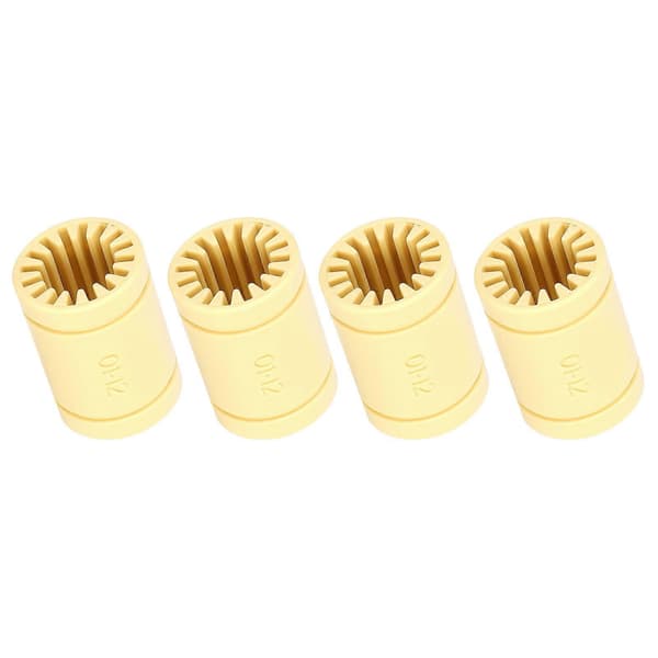 4 stk. Lejeaksler Plastik Gul LM12UU Solid Polymer Lineære Lejer til 3D Printer RepRap Mendel RJMP‑01‑12