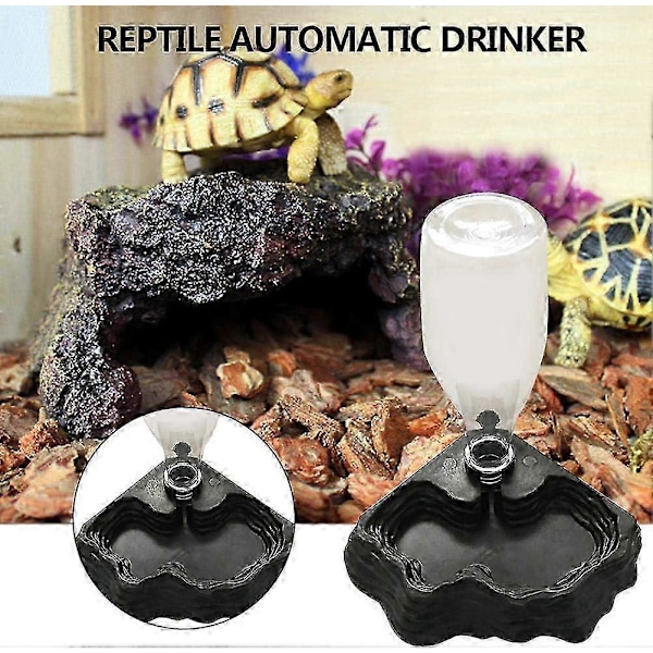 Lemmikin Vedenjakaja Automaattinen Juomafontäni Reptile Turtle Lizard Basin Reptile Box Landscaping