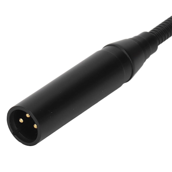 Konferencemikrofon 3-benet Svanenhalsmikrofon Sort Fleksibel Plug-in Aluminium Afspilning