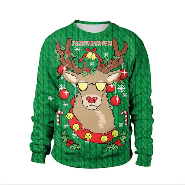 Pariskunnalle printed pitkähihainen neulepusero Miesten naisten joulujuhla pyöreä kaula Uutuus ruma neulepusero casual topit style 6 XL