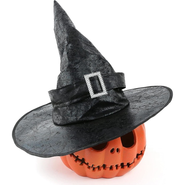Halloween Häxhatt Svart Damkostym Party Cosplay Tillbehör