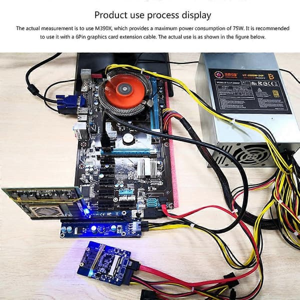 PCI-E til MXM 3.0 Riser Adapter Konverter USB3.0 Interface til BTC Mining Miner