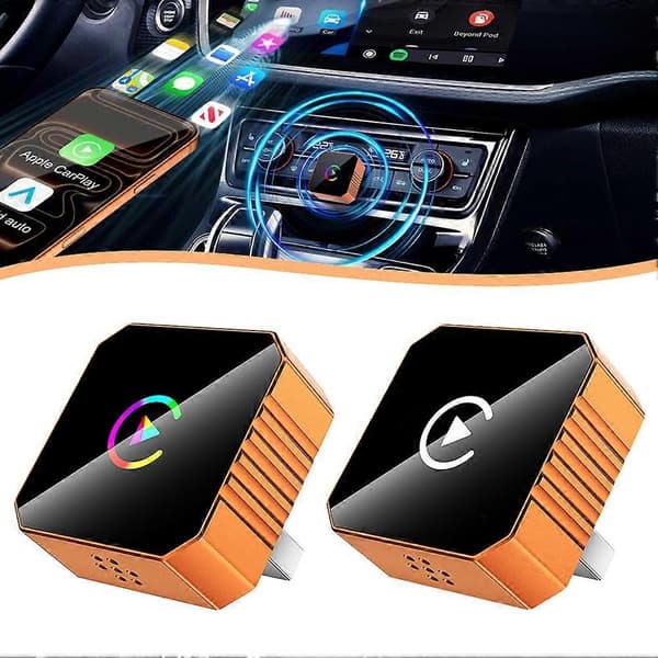 Trådløs CarPlay-adapter: Mini Plug-and-Play CarPlay/Android Auto-dongle for stabil tilkobling Color Label
