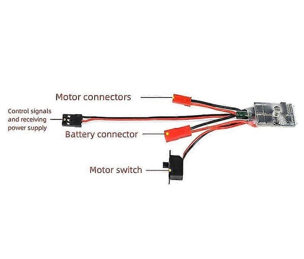 RC ESC 20A/30A Børstemotor Hastighetskontroller Fremover Revers Bremse RC Deler Utgave d