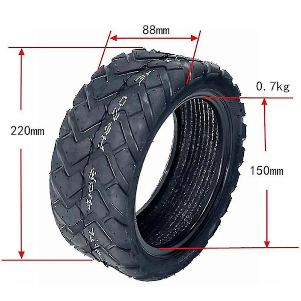 80/60-6 Tubeless-rengas Skootterin kulutusta kestävä rengas Uuteen sähköskootteriin Mini Kibe Kaikille Thi
