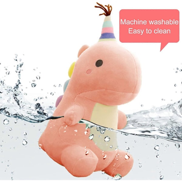 Kosedyr, Søt Dinosaurleke, Myke Dino-kosedyr for Barn, Kosedukke Gaver til Gutter Jenter (Rosa, 23 cm)
