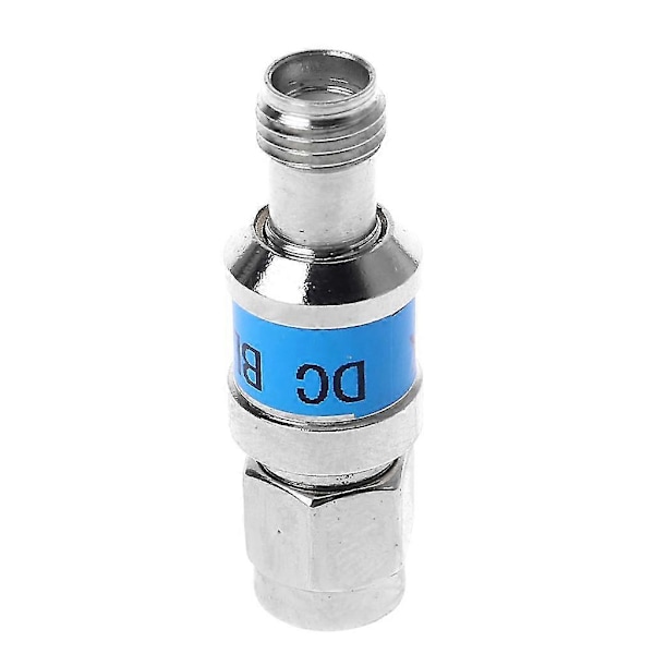 Ny SMA hane till hona Rostfritt stål RF Koaxial för DC-block 6000MHz 50ohm