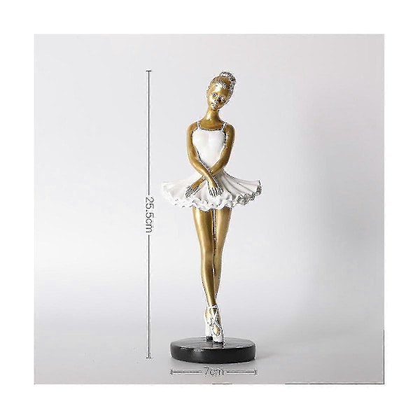 Balletdanser Ornament, dansende pige statue, ornamenter, elegant indretning til soveværelse skrivebord vindueskarm-ZZY