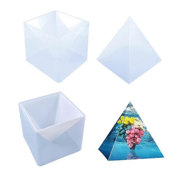 DIY Stor Pyramide Silikoneform Håndværk Klar Epoxyharpiks Støbeform-Yvan