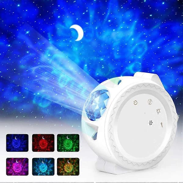 LED Sky Projektor Lys Galaxy Belysning Nebula Stjerne Natlampe Sort