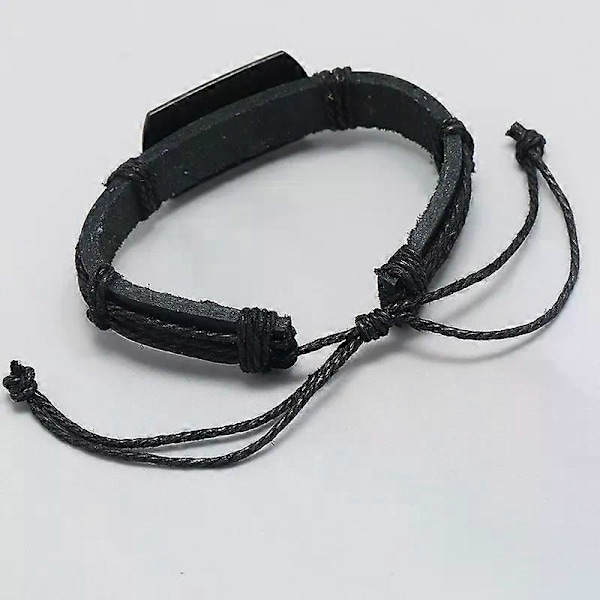 Europæisk og amerikansk punkstil herre læderarmbånd Sort Ulv armbånd flerlags vævet armbånd lædersnor til at sende kæreste