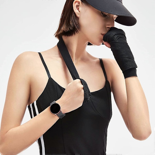 Kompatibel med Samsung Galaxy Watch 4 rem 40mm 44mm, 20mm åndbar silikonerem til Galaxy Active 2/Watch 3 41mm/Galaxy Watch 42mm/Gear S2 Class
