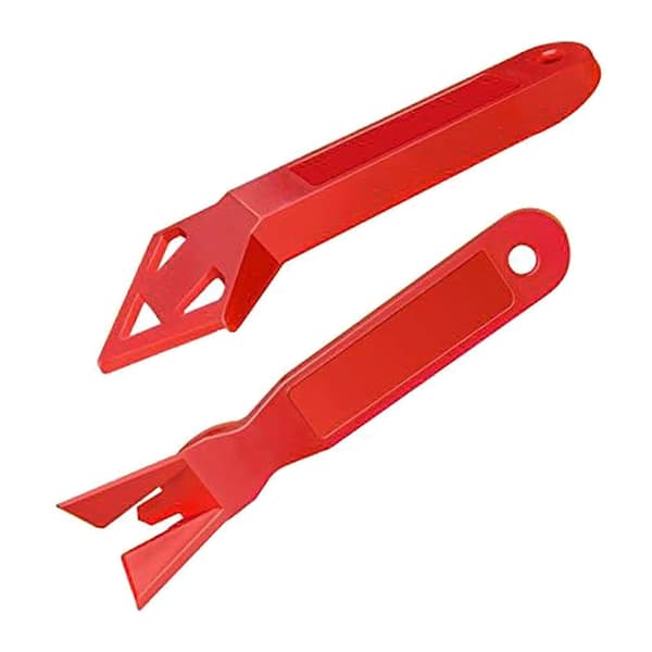 2x Glasslim Vinkelskrape Plastskrape Glassforsegling Fugemasseformfjerner