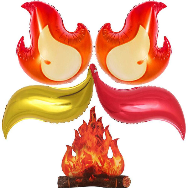 36/24 tuuman paloilmapallot 3D-pahviliekki Halloween nuotio lasten palomiesteema Syntymäpäiväjuhla nuotion metsästyskoristeet 1pcs3