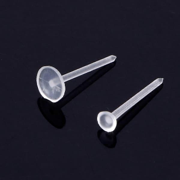 100x Öronstift i plast Klara Öronstift Öronsäkerhet Öron-tillbehör 3/5mm