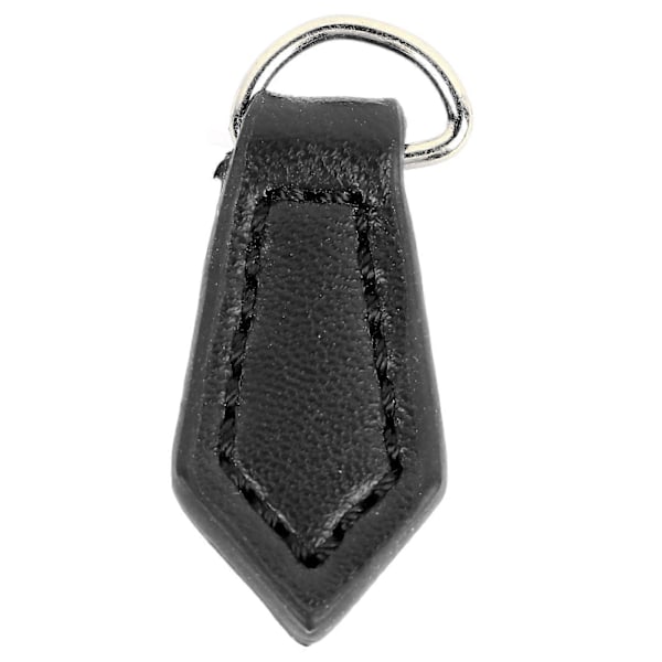 20 st Rhombus Äkta Läder Dragkedja Drag Handgjorda Dragkedjeetiketter Dragkedjehuvud Ersättning för Handväskor Resväskor Bagage Svart Guld D Ring