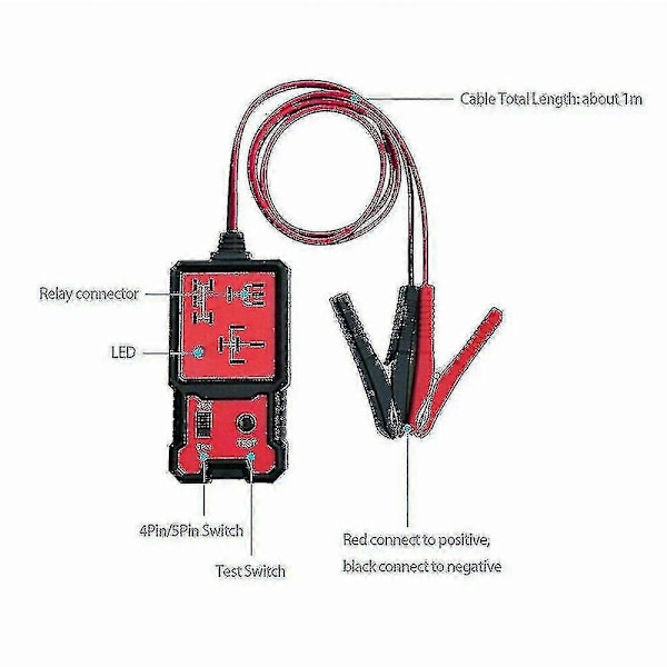 Releen testaaja 12V Universaali Elektroninen Auton Piiritesteri Akun Tarkistus Autokorjaustyökalu Starlight DYO