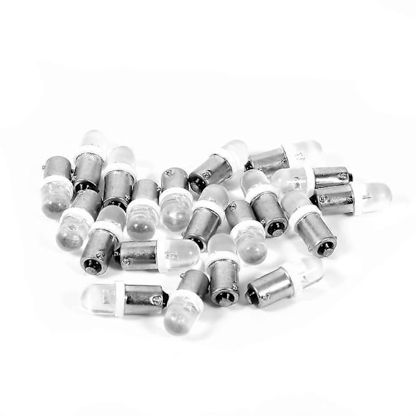 20 st T11 T4W BA9S H6W 1895 Konvex 1LED Bil LED Vit Instrumentbräda Ljuslampa