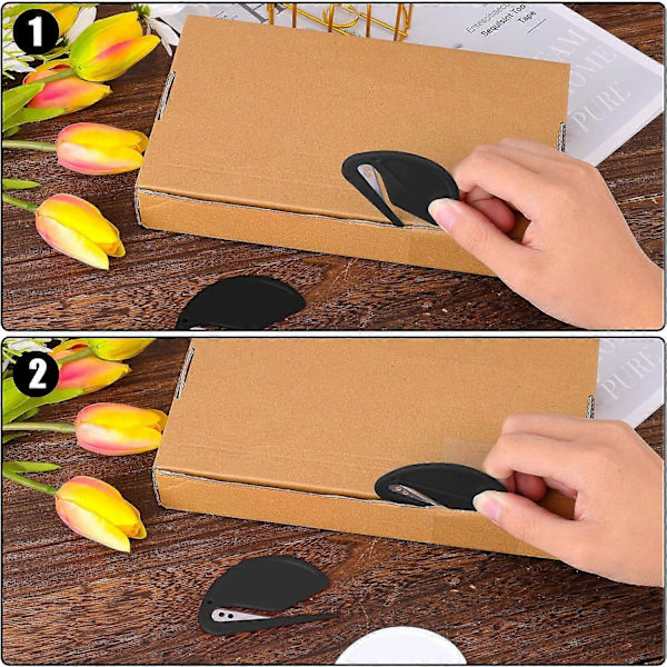 Sæt med 3 matchende knive, Sunmostar, Rustfrit stål/Plast, 76 mm, Sort