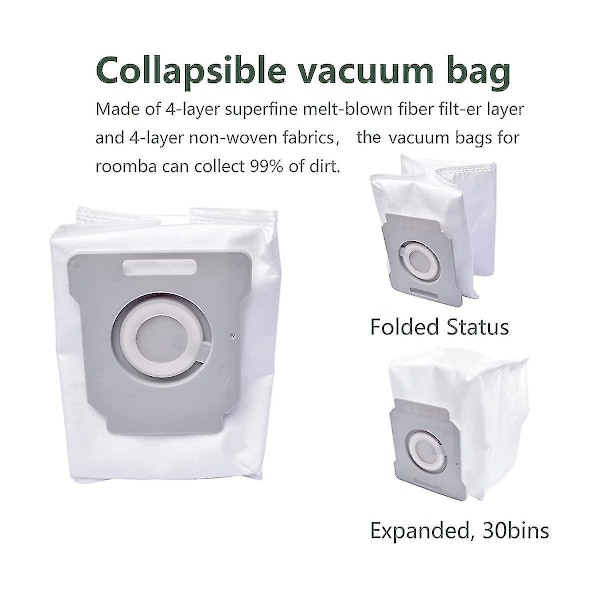 17-pack dammsugarpåsar för Bags I7 I7+ I3 I3+ I4 I4+ I6 I6+ I8 I8+ J7 J7+/plus S9 S9+ I & S & J-serien