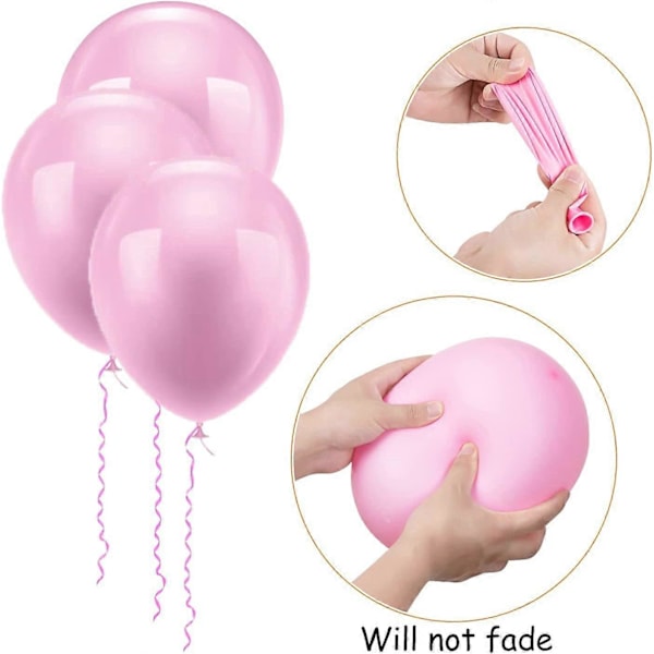 Pink Party Latex Balloner - 100 stk. 5/10/12/18 Tommer Balloner Helium Kvalitet Latex Balloner Som Fødselsdagsfest Balloner/Dimissions Balloner/Valentins D
