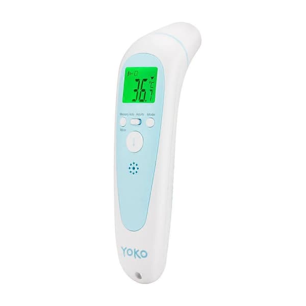 Infraröd Panntermometer, Beröringsfri Digital Termometer med LCD-Display, Febertermometer för Bebis, Barn, Vuxna (Blå)