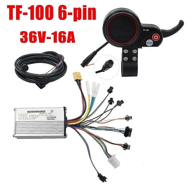 36v 16a Elektrisk Scooter Controller Dashboard Kit Med Tf-100 Display Scooter Til Elektrisk Scooter Y
