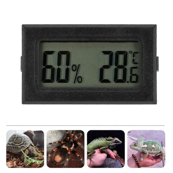 Trådløst hygrometer digitalt display utendørs overvåking kjæledyreiere ABS-materiale rektangulær form 5-pakning