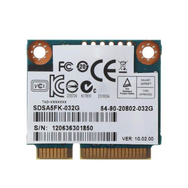 Puolikas MSATA 32G SDSA5FK-032G -sovitinkorttimuunnin PC-tietokoneelle