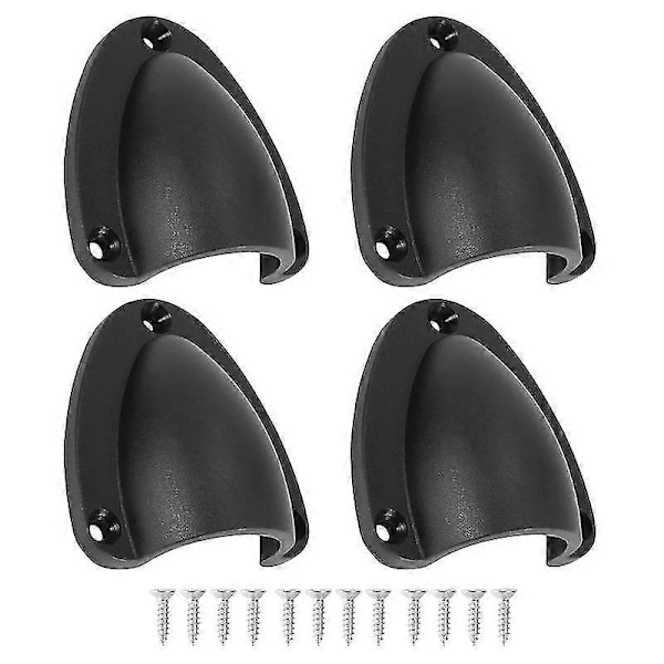 4 stk. Nylon 2,5 tommer Marine Wire Cable Vent Cover, Clamshell Vent til Båd, Glat Kant Tykkelse 1/8