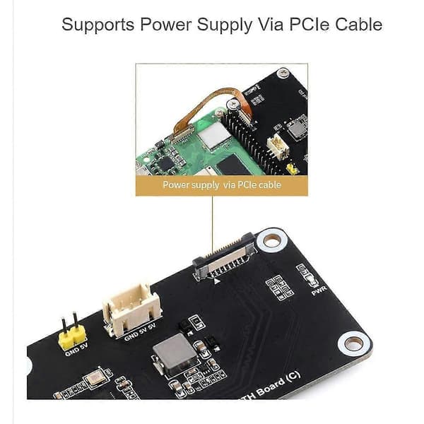 För 5 PCIe till Gigabit ETH-kort Stöder RPi OS Drivrutinsfritt för PCIe till Gigabit ETH-adapterkort